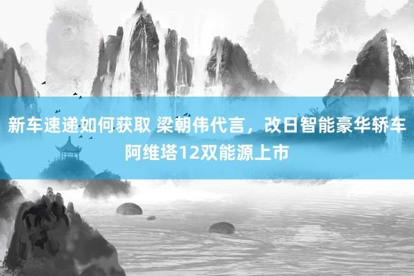 新车速递如何获取 梁朝伟代言，改日智能豪华轿车阿维塔12双能源上市