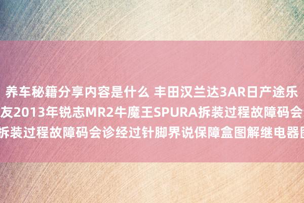 养车秘籍分享内容是什么 丰田汉兰达3AR日产途乐Y60维修手册电路图良友2013年锐志MR2牛魔王SPURA拆装过程故障码会诊经过针脚界说保障盒图解继电器图解线束走